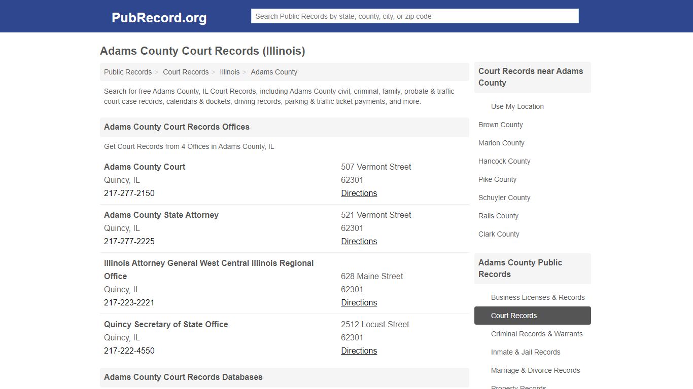 Free Adams County Court Records (Illinois Court Records)