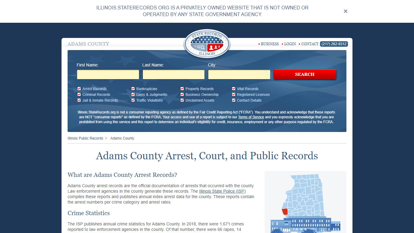 Adams County Arrest, Court, and Public Records