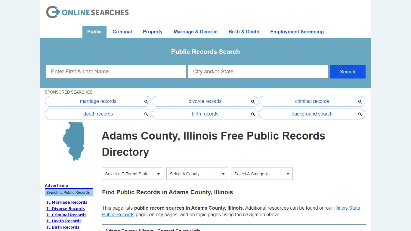 Adams County, Illinois Public Records Directory